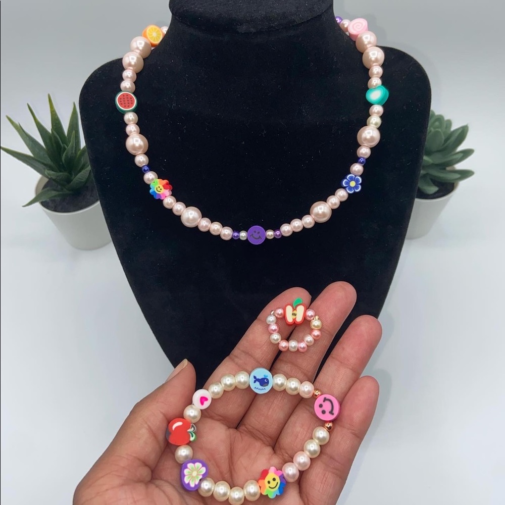Handmade 90’s Y2K Inspired Beaded Jewelry Set
